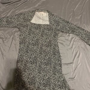 Kathie Lee Collection Black and White Long Sleeve Dress